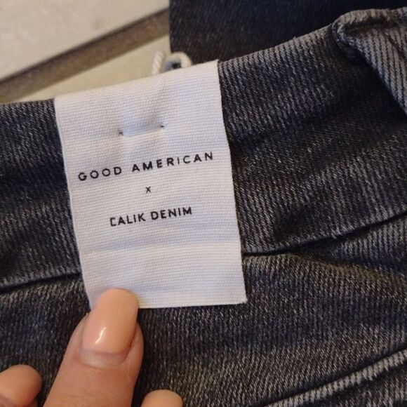 NWT Good American X Calik Denim Good Waist Black Skinny Jeans - Picture 6 of 14
